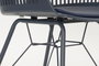 DKD Home Decor Silla PP Metal Mate Azul Marino