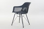 DKD Home Decor Silla PP Metal Mate Azul Marino