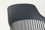 DKD Home Decor Silla PP Metal Mate Azul Marino