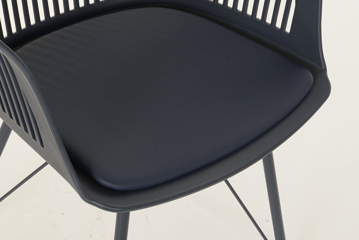 DKD Home Decor Silla PP Metal Mate Azul Marino DKD Home Decor Silla PP Metal Mate Azul Marino