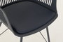 DKD Home Decor Silla PP Metal Mate Azul Marino