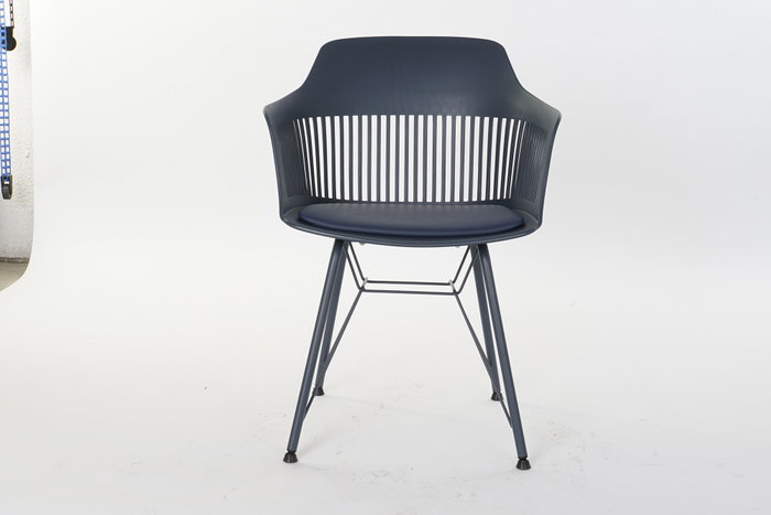DKD Home Decor Silla PP Metal Mate Azul Marino DKD Home Decor Silla PP Metal Mate Azul Marino