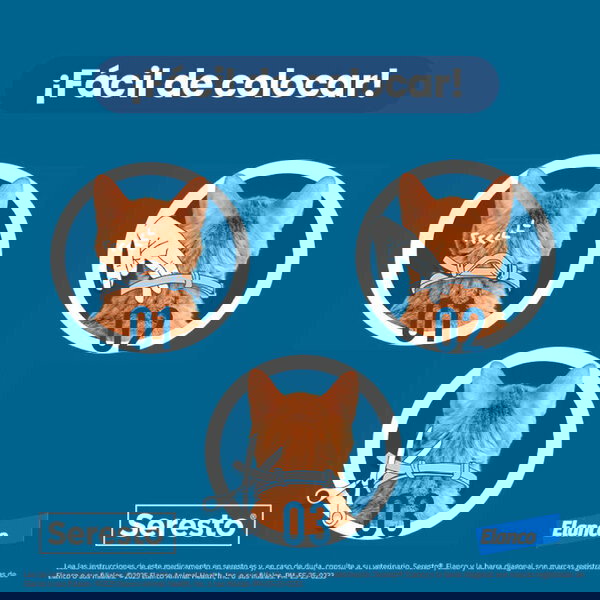 Elanco Seresto Collar Antiparasitario para Gatos, Protección contra Pulgas y Garrapatas hasta 8 Meses, 1 Unidad