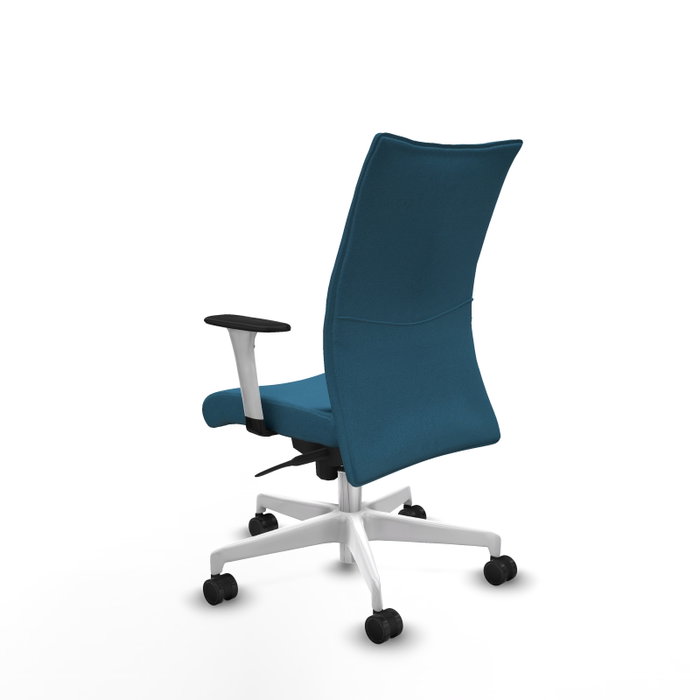 PIQUERAS Y CRESPO Silla Albacete confidente con mecanismo Sincro, Verde petróleo