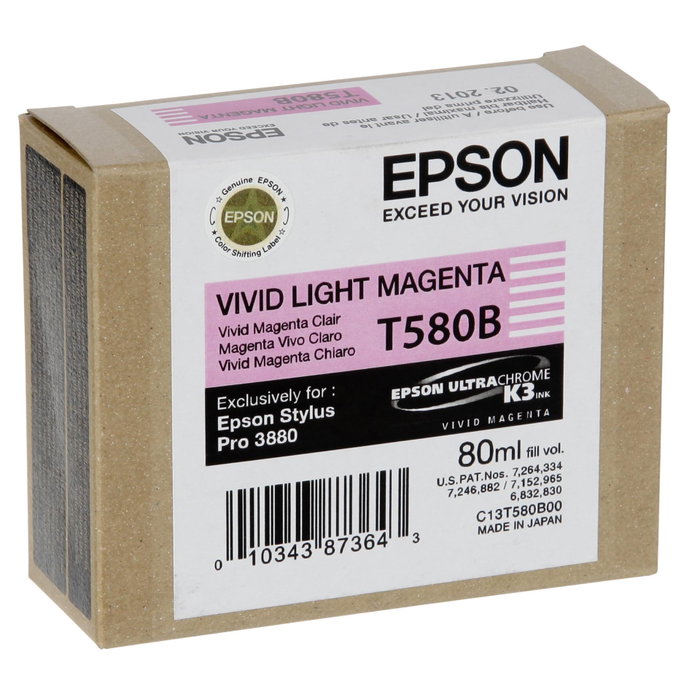 Epson T580B00 Cartucho de tinta Magenta vivo claro 80 ml