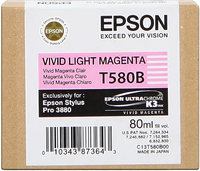 Epson T580B00 Cartucho de tinta Magenta vivo claro 80 ml