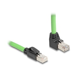 DeLOCK Cable de red Cat.6A SF/UTP con conector angular 1 m verde
