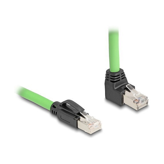 DeLOCK Cable de red Cat.6A SF/UTP con conector angular 1 m verde DeLOCK Cable de red Cat.6A SF/UTP con conector angular 1 m verde