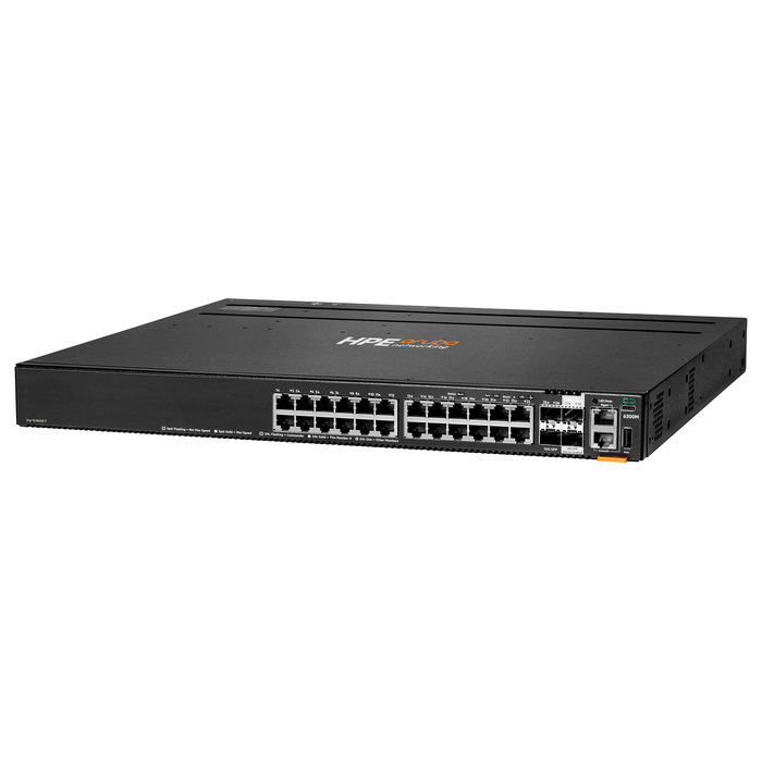 HPE Aruba Networking CX 6200M Switch 24 Puertos Gigabit + 4 SFP+ (JL978A) - Switch Apilable, Montaje en Rack