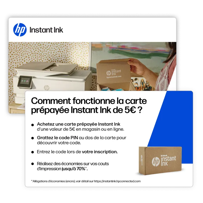 HP Tarjeta Prepago Instant Ink HP0197961617764 - Suscripción de Entrega de Cartuchos Originales HP
