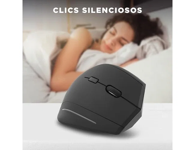 TNB Ratón Inalámbrico Vertical Ergonómico Bluetooth + USB-A 2,4 GHz Negro