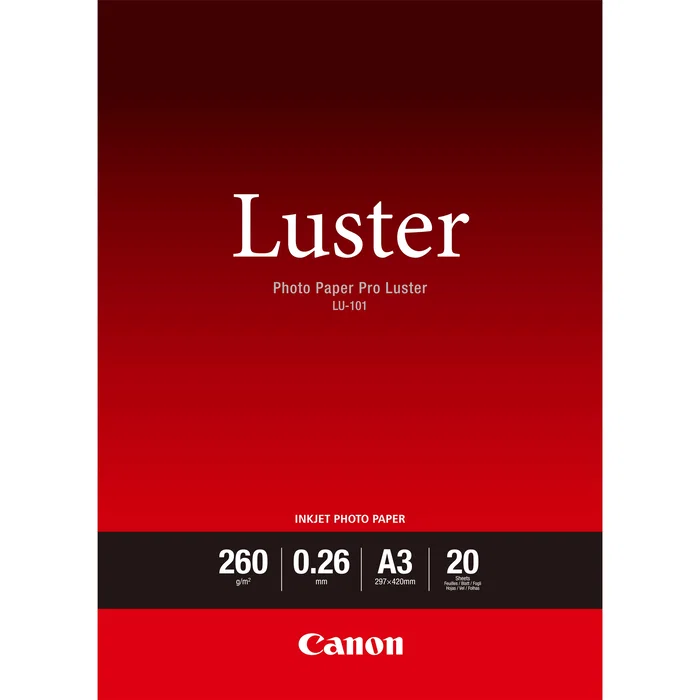 Canon LU-101 Photo Paper Pro Luster A3, 260 g, 20 Hojas