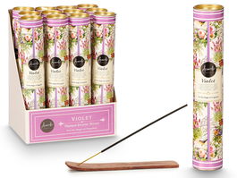 Acorde Set 30 Barras Incienso Violeta con Soporte 5 x 25.5 x 5 cm (Set de 24)