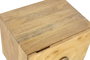 DKD Home Decor Mesita de Noche Colonial Mango Metal Natural Dorado 40 x 50 x 50 cm
