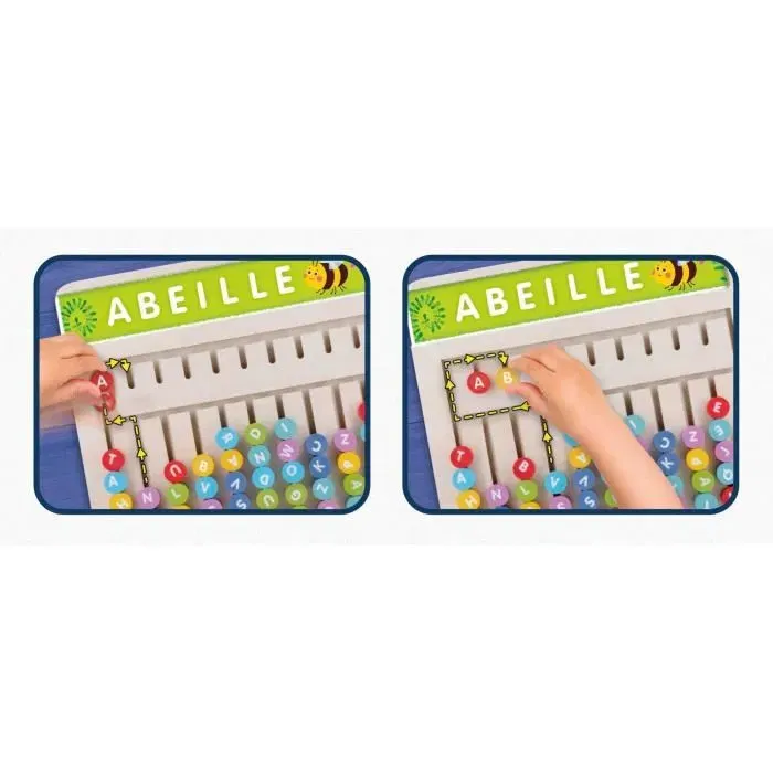 Lisciani Giochi Sopa de letras Montessori LIS8008324110186, Juego de tablero de madera con letras y números magnéticos