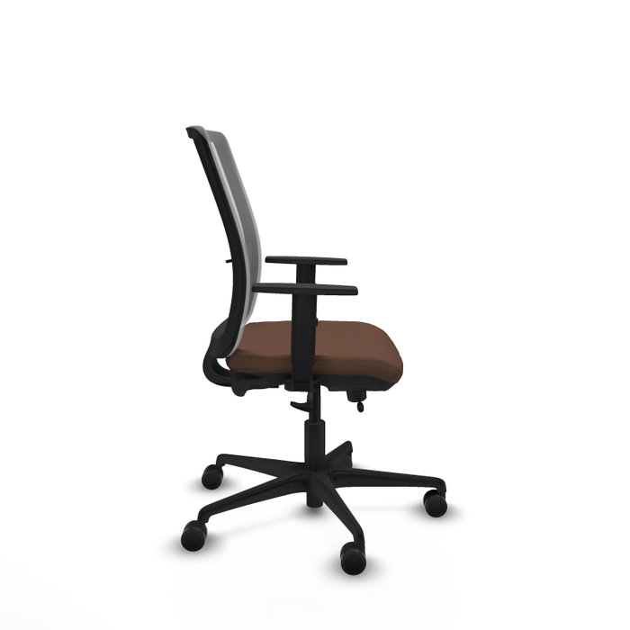 PIQUERAS Y CRESPO Silla de oficina Haches con mecanismo Sincro/Traslack, Marrón y Gris