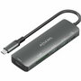 Hub USB Aisens USB-C DOCK 6 EN 1 GRIS Gris 100 W