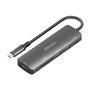 Hub USB Aisens USB-C DOCK 6 EN 1 GRIS Gris 100 W