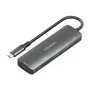 Aisens USB-C Dock 6 en 1 ASUC-6P023-GR con HDMI, 2xUSB-A y PD 100W, Gris