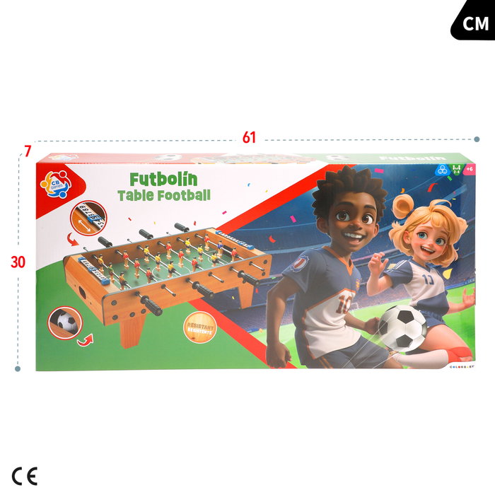 CB Games Futbolín de madera sobremesa 60x30x20 cm