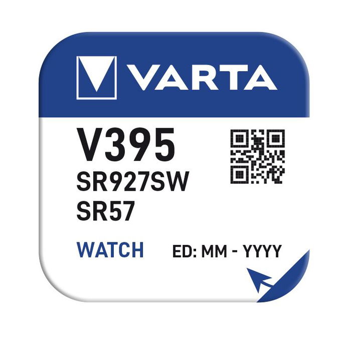 Varta Pila Botón Óxido de Plata 395101111 V395/SR57 38mAh 1Ud