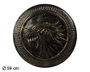 Escudo Vikingo Redondo Réplica Decorativa 59 cm con Detalles en Relieve