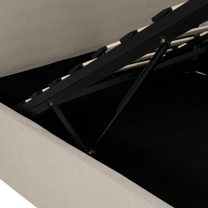 Cama Canapé Beige Tejido Dormitorio 166 X 215 X 96 cm Cama Canapé Beige Tejido Dormitorio 166 X 215 X 96 cm