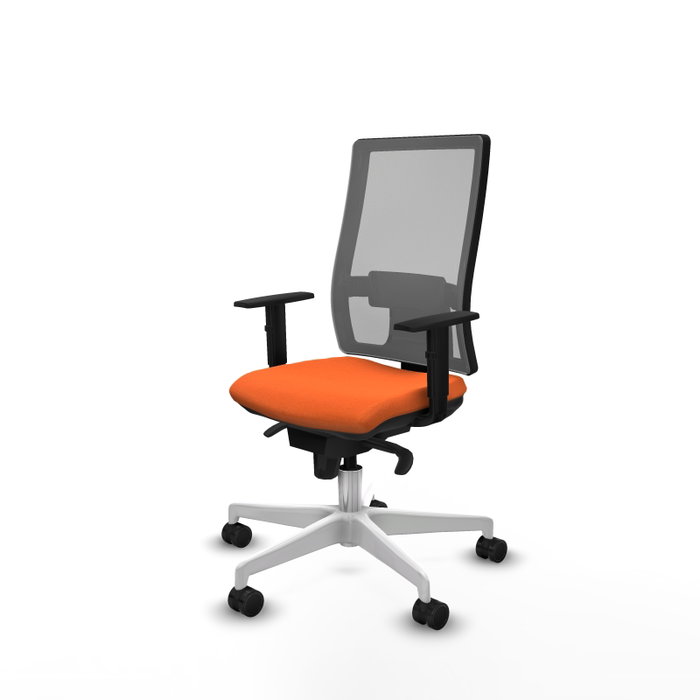 PIQUERAS Y CRESPO Silla de oficina Horna con mecanismo Sincro Naranja y Gris PIQUERAS Y CRESPO Silla de oficina Horna con mecanismo Sincro Naranja y Gris