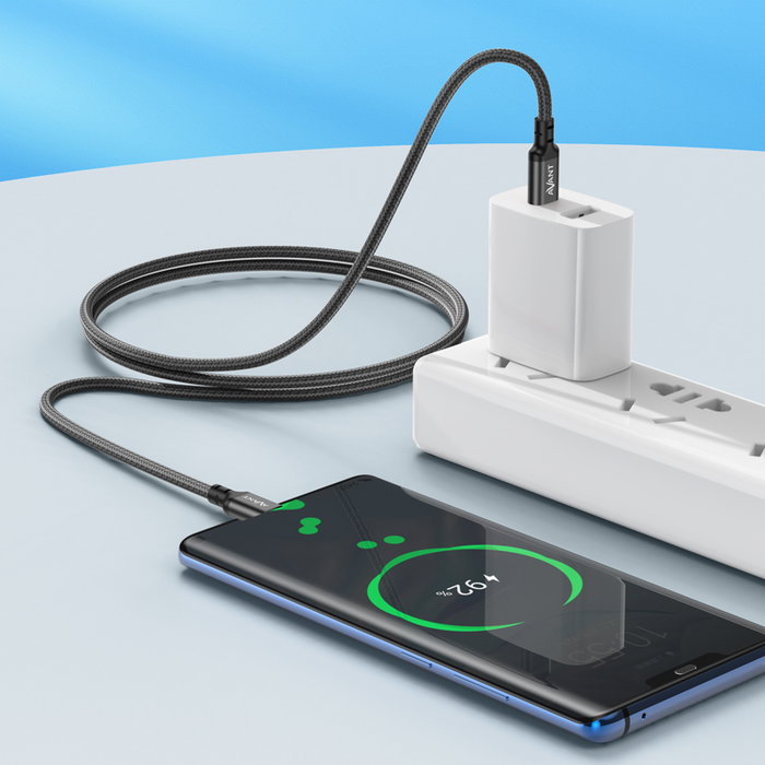 AVANT CONNECT Cable C a C Tipo C PD 60W 3A 1m Trenzado, Carga Rápida, Force Edition