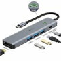 Leotec Docking Station 5 en 1 LEDS05 Gris