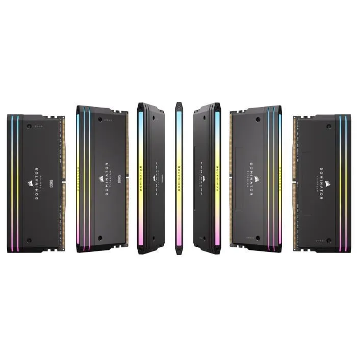 Memoria RAM - CORSAIR - Dominator Titanium RGB DDR5 - 48GB 2x24GB DIMM - 7000MT/s - Intel XMP 3.0 - 1.40V - Negro (CMP48GX5M2B7000C3