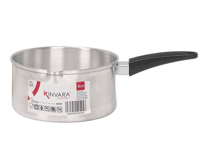 KINVARA Cazo de Aluminio 16cm Plata, 1,5 L, Pack de 10 KINVARA Cazo de Aluminio 16cm Plata, 1,5 L, Pack de 10