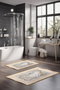 Mijölnir CT-5008 Juego de Alfombrillas de Baño Antideslizante Antibacteriano 2 Piezas 40x60cm y 60x100cm 100% Poliéster