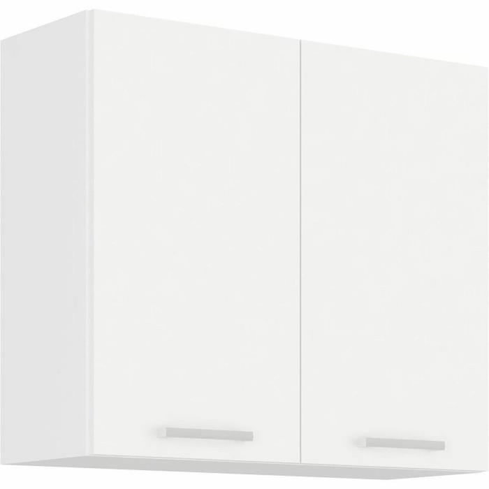 Atlas Unidad alta con 2 puertas batientes - Blanco - L80 cm Atlas Unidad alta con 2 puertas batientes - Blanco - L80 cm