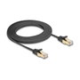 DeLOCK Cable de red plano Cat.6A U/FTP 3 m negro