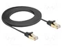 DeLOCK Cable de red plano Cat.6A U/FTP 3 m negro