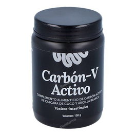 MICROVIVER Carbon Activo-V en Polvo 140g - Carbón Vegetal Activo y Arcilla Blanca, Suplemento Detox y Antídoto Universal