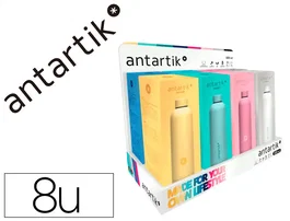 Botella Antartik Isotermica Acero Inoxidable Libre BPA 750ml con Expositor de 8 Botellas