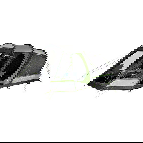 High Peak Meran 4.0 Tienda de Campaña Familiar para 4 Personas, Tipo Túnel, con Mosquitera e Impermeable (Gris/Verde)