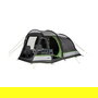 High Peak Meran 4.0 Tienda de Campaña Familiar para 4 Personas, Tipo Túnel, con Mosquitera e Impermeable (Gris/Verde)