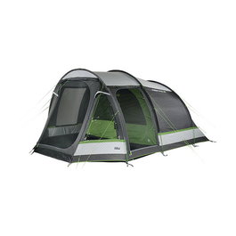 High Peak Meran 4.0 Tienda de Campaña Familiar para 4 Personas, Tipo Túnel, con Mosquitera e Impermeable (Gris/Verde)