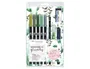 Tombow Set Watercoloring Greenery 9 Piezas con Rotuladores ABT-098, 228, 249, 312, N52 y Calibrado 01