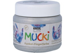 Kreul Pintura de dedos brillante plata 150ml