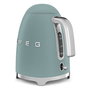 SMEG KLF03EGMEU Hervidor de Agua Retro 1.7L 2400W Verde Esmeralda, Estilo Años 50, Acero Inoxidable, Base Giratoria 360°, Sin Cables