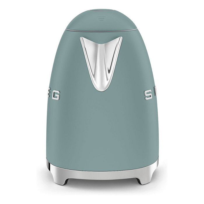 SMEG KLF03EGMEU Hervidor de Agua Retro 1.7L 2400W Verde Esmeralda, Estilo Años 50, Acero Inoxidable, Base Giratoria 360°, Sin Cables