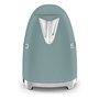 SMEG KLF03EGMEU Hervidor de Agua Retro 1.7L 2400W Verde Esmeralda, Estilo Años 50, Acero Inoxidable, Base Giratoria 360°, Sin Cables