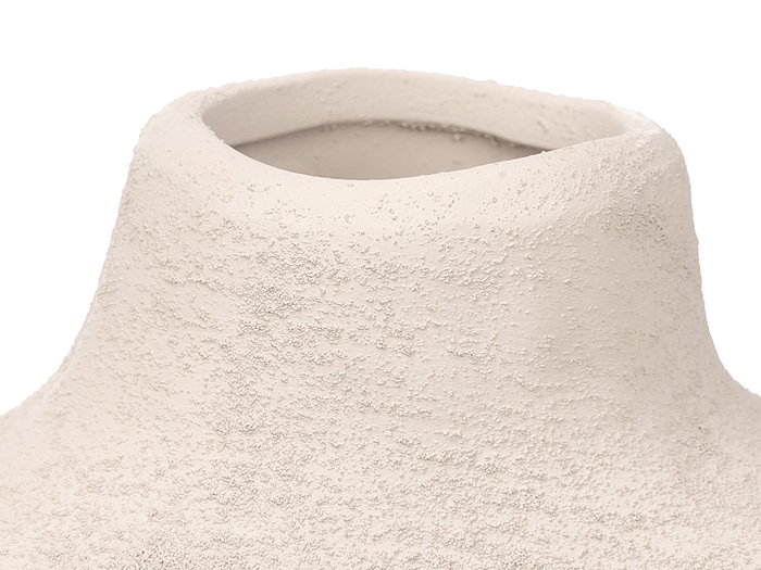 GIFTDECOR Jarrón Moderno Agujero Blanco Terracota Pequeño