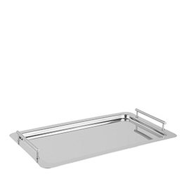 APS Bandeja Acero Inoxidable Apilable Rectangular 53x32 cm Con Asas
