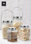 La Mediterranea Tarro de Vidrio con Tapa de Acero y Asa 1000ml