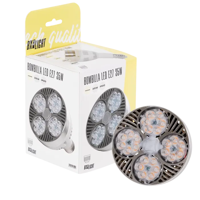 BX3 LIGHT Bombilla LED PAR30 35W 2800 Lm 6000K E27, con Ventilador Integrado 40000 Horas, Ref. BX3-PAR30-35-WF-CW